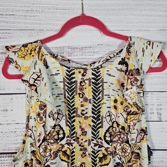 Free People floral tunic mini dress - Picture 4 of 12